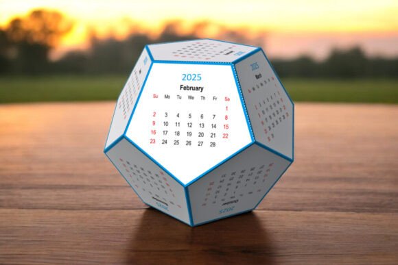2025 Calendar - 3d Papercraft