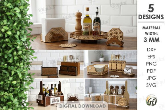 Evaluating the 3D Kitchen Organizer Sets Bundle Laser for Custom Home Projects