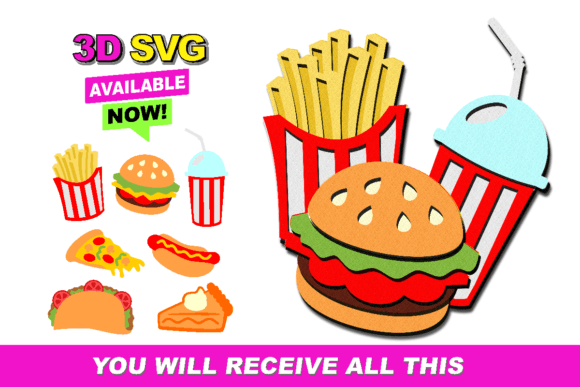 The Ultimate Guide to Using Fast Food Elements 3D SVG Files for Creative Projects