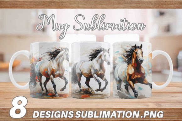 Transforming Plain Ceramics: A Deep Dive into the Mug Wrap 3D Horse Painting Sublimation Pack